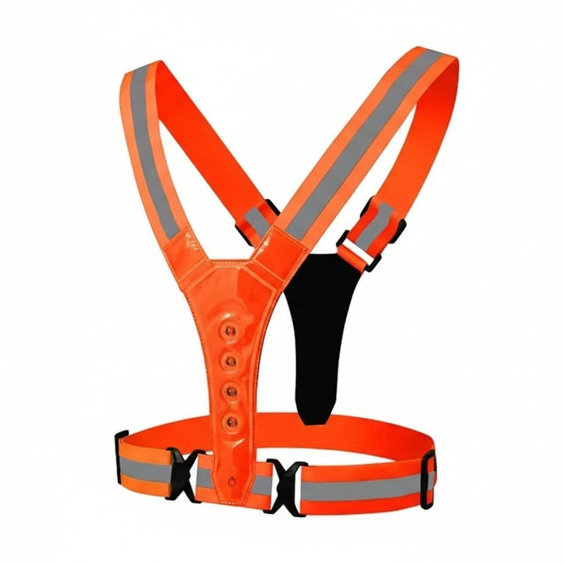 USB Rechargeable LED Safety Vest with 360° Reflective Visibility