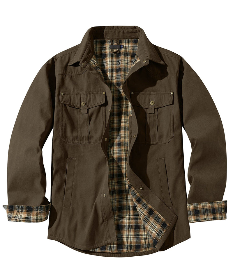 Versatile Men's Jacket with Insulated Flannel Lining – Functional and Reliable