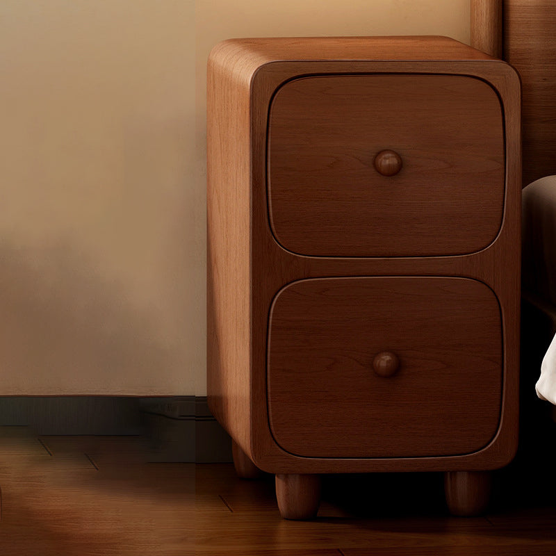 Slim MDF Nightstand with One or Two Drawers