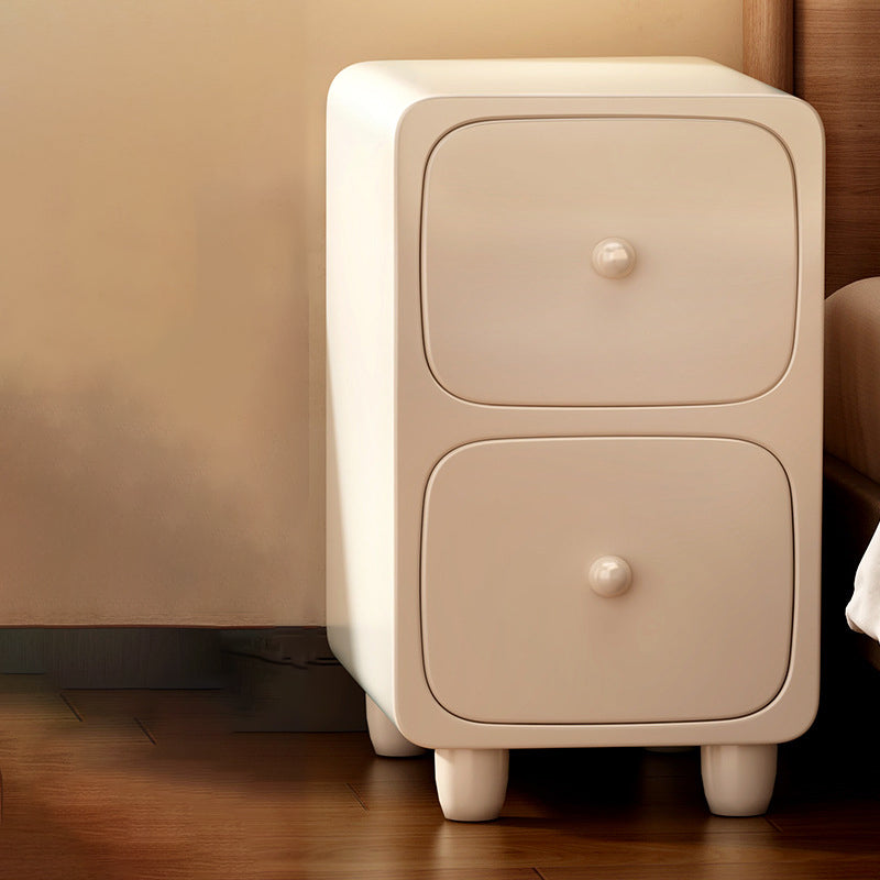 Slim MDF Nightstand with One or Two Drawers
