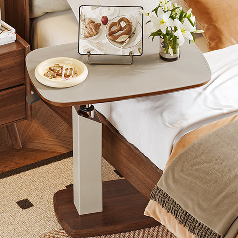 Height-Adjustable Swivel Side Table with Wheels for Flexible Living