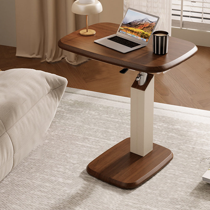Height-Adjustable Swivel Side Table with Wheels for Flexible Living