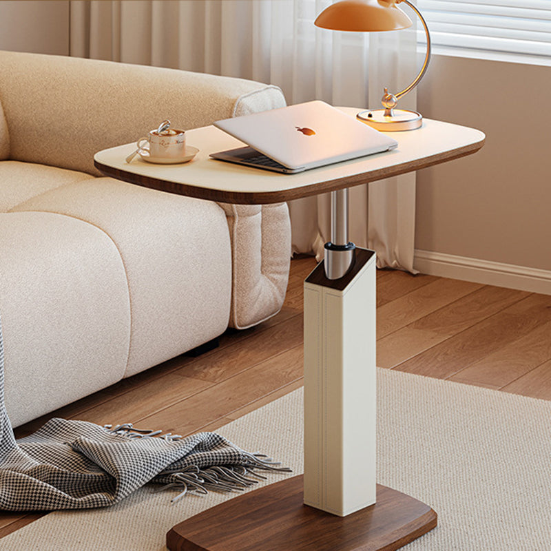 Height-Adjustable Swivel Side Table with Wheels for Flexible Living