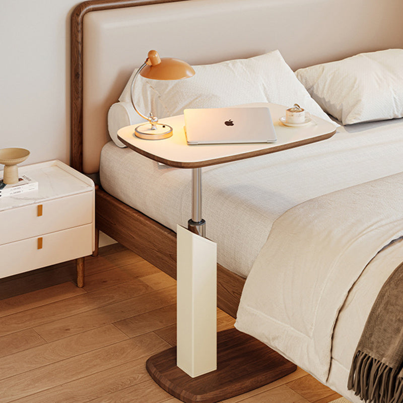 Height-Adjustable Swivel Side Table with Wheels for Flexible Living