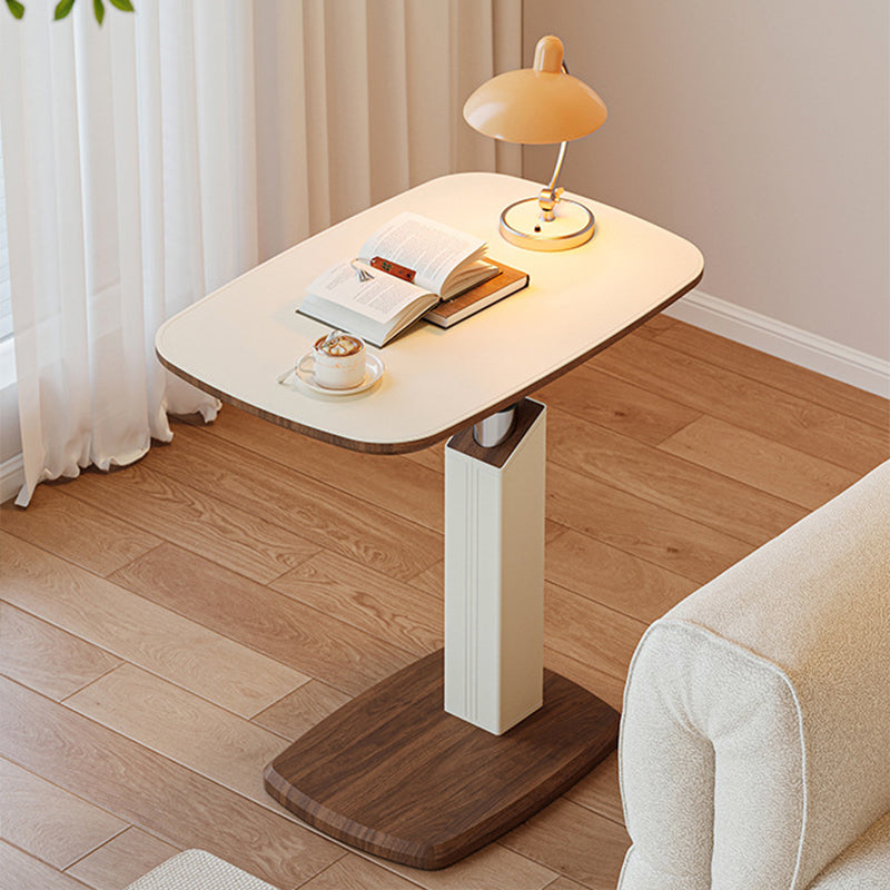 Height-Adjustable Swivel Side Table with Wheels for Flexible Living