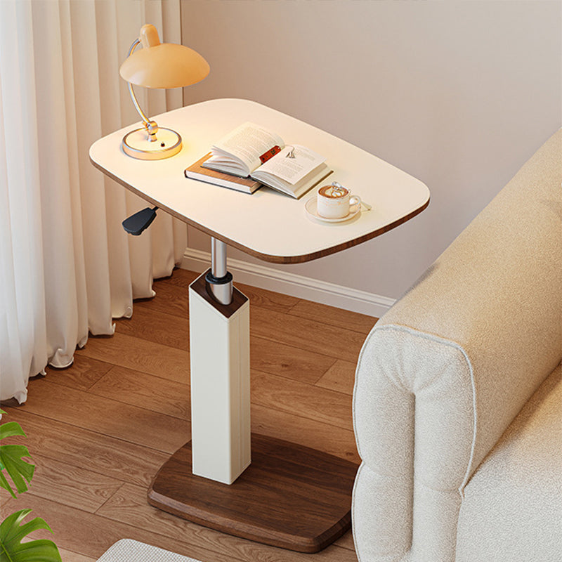 Height-Adjustable Swivel Side Table with Wheels for Flexible Living