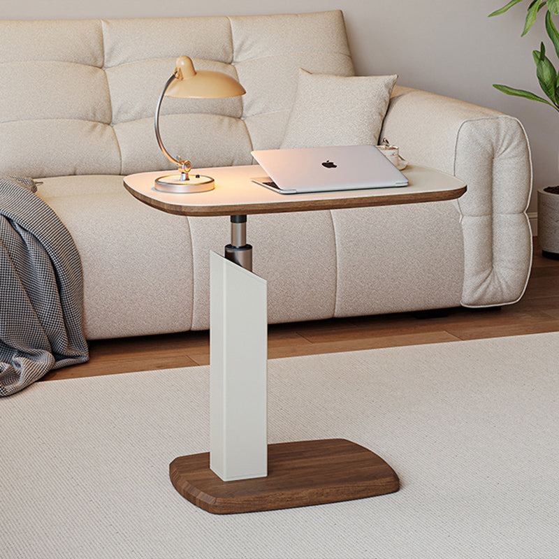 Height-Adjustable Swivel Side Table with Wheels for Flexible Living