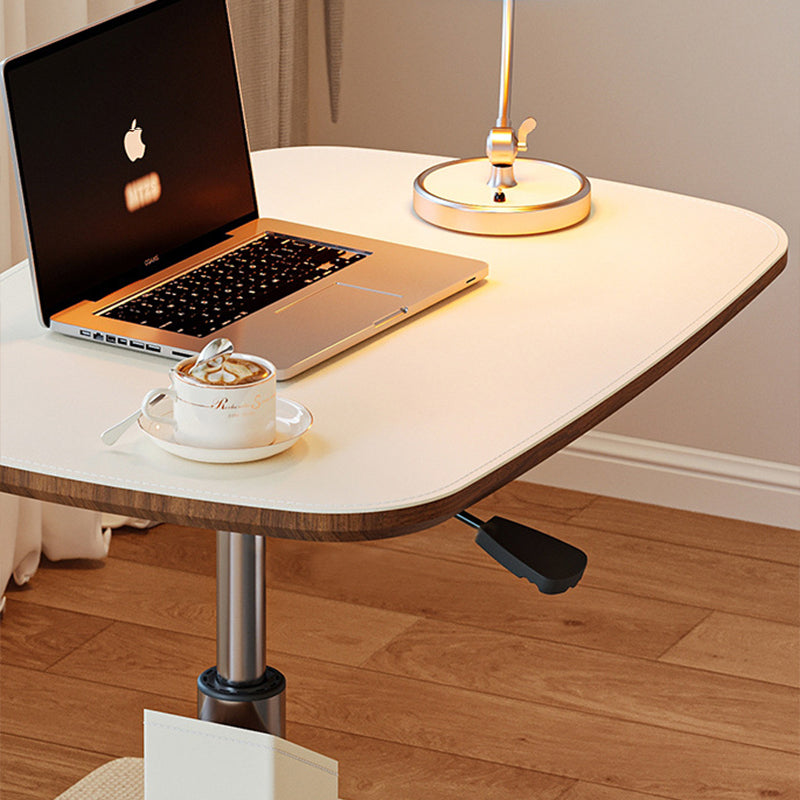Height-Adjustable Swivel Side Table with Wheels for Flexible Living