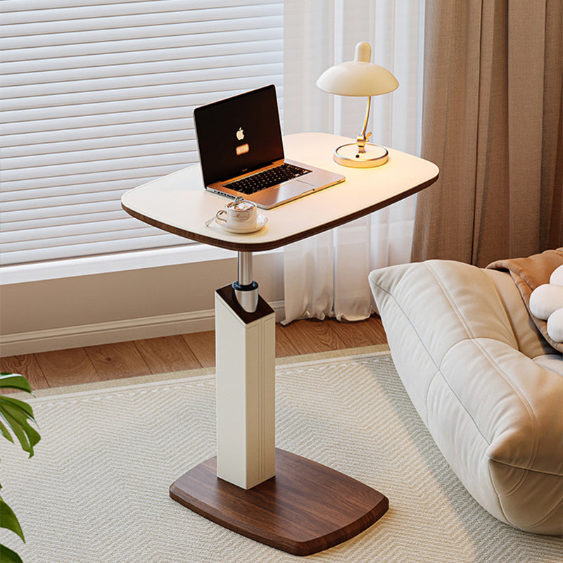 Height-Adjustable Swivel Side Table with Wheels for Flexible Living