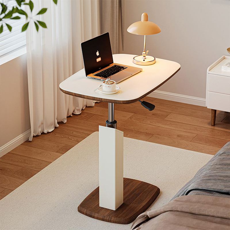 Height-Adjustable Swivel Side Table with Wheels for Flexible Living