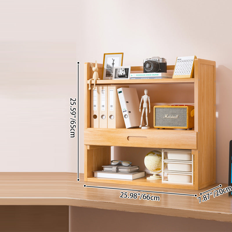 Bamboo Bookshelf with Optional Drawer and Two or Three Tiers