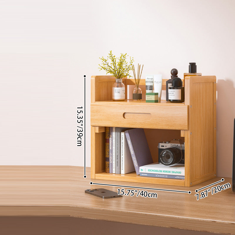 Bamboo Bookshelf with Optional Drawer and Two or Three Tiers
