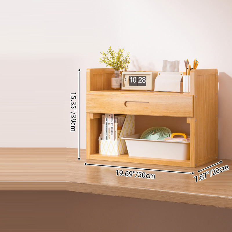 Bamboo Bookshelf with Optional Drawer and Two or Three Tiers