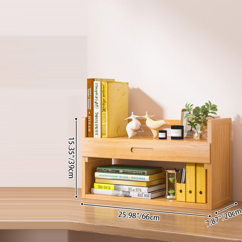 Bamboo Bookshelf with Optional Drawer and Two or Three Tiers