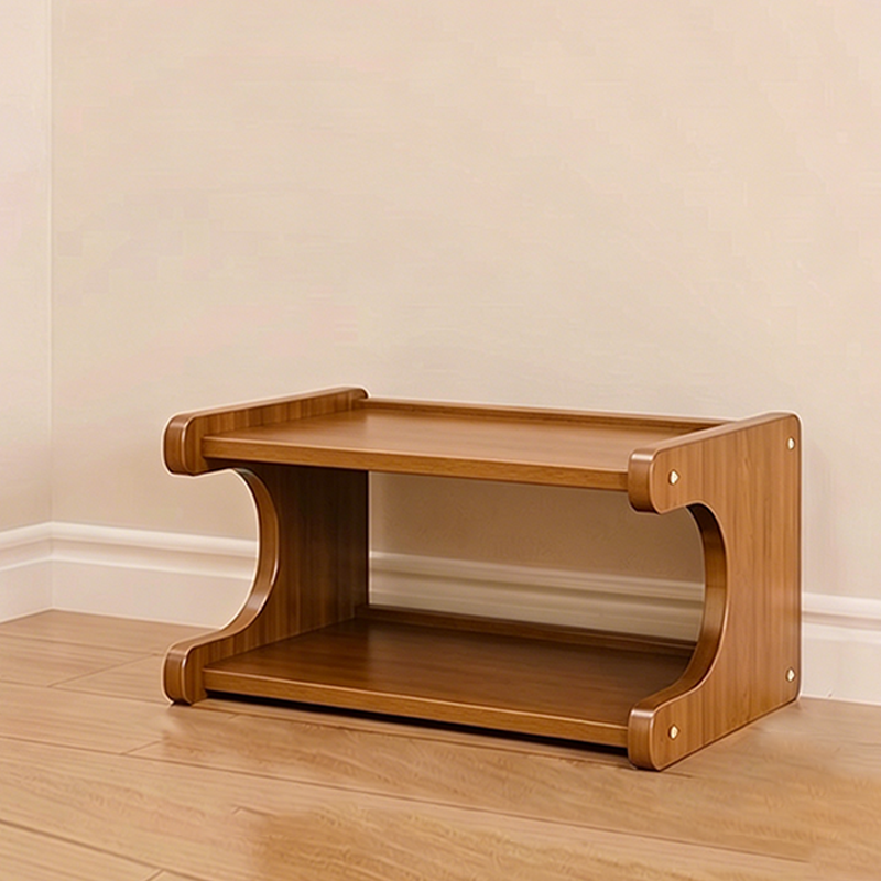 Tiered Bamboo Shoe Rack for Compact Entryway and Living Room Storage