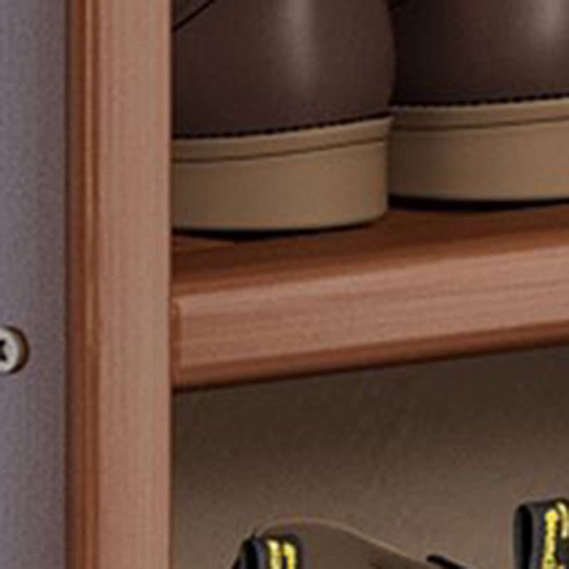 Bamboo and Rattan Shoe Rack for High-Capacity Hallway and Entryway Storage