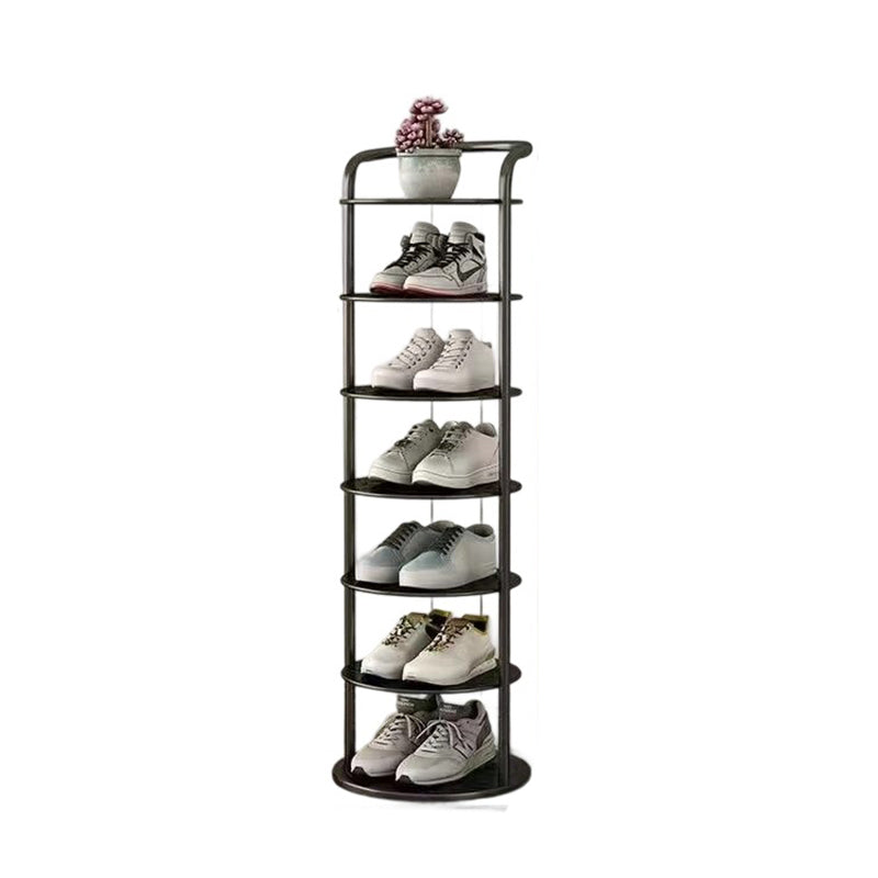 Vertical Metal Shoe Rack with Multi-Tier Storage