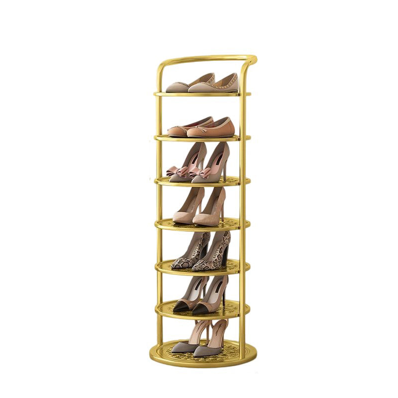 Vertical Metal Shoe Rack with Multi-Tier Storage