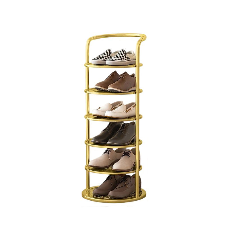 Vertical Metal Shoe Rack with Multi-Tier Storage