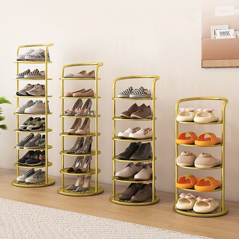 Vertical Metal Shoe Rack with Multi-Tier Storage
