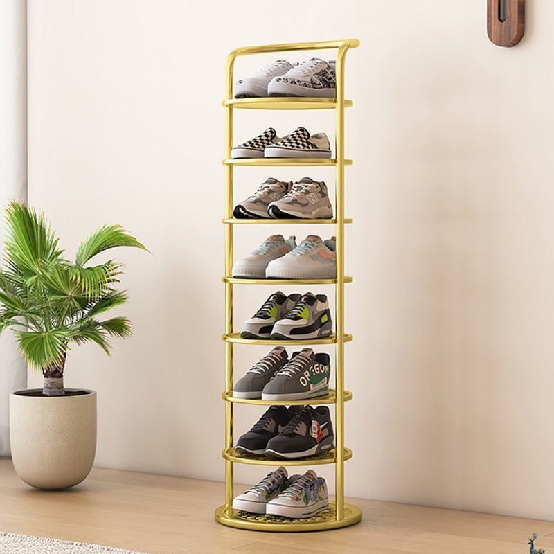 Vertical Metal Shoe Rack with Multi-Tier Storage