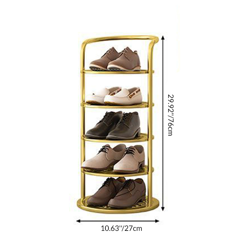 Vertical Metal Shoe Rack with Multi-Tier Storage