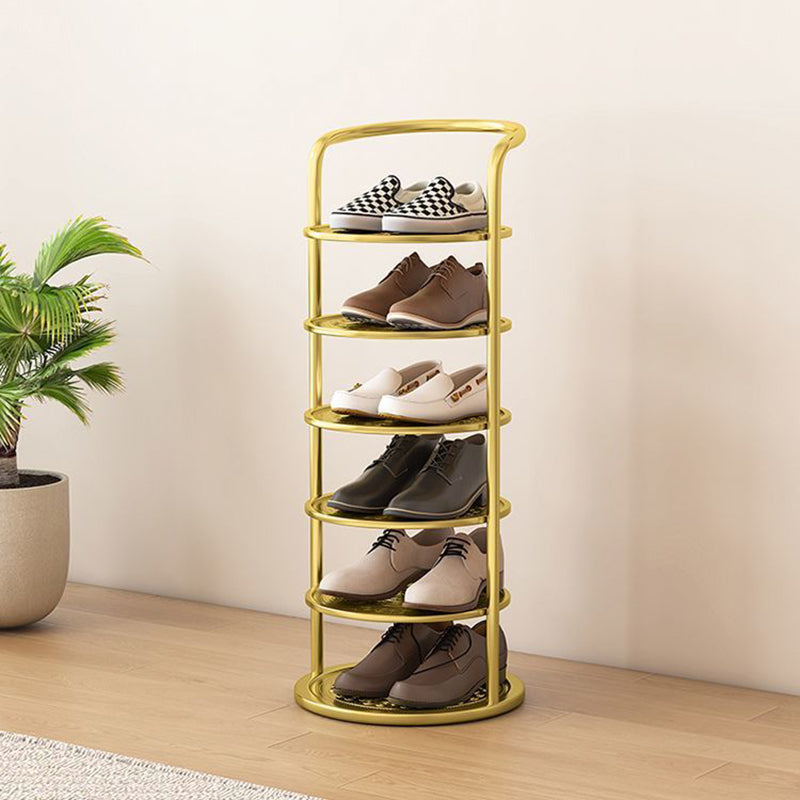 Vertical Metal Shoe Rack with Multi-Tier Storage