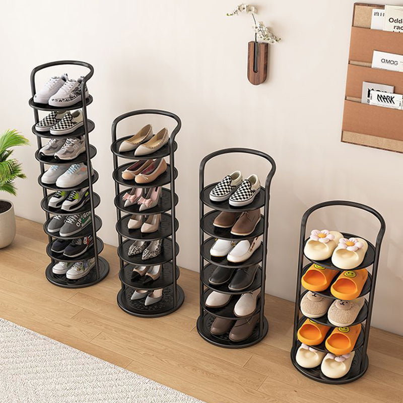 Vertical Metal Shoe Rack with Multi-Tier Storage