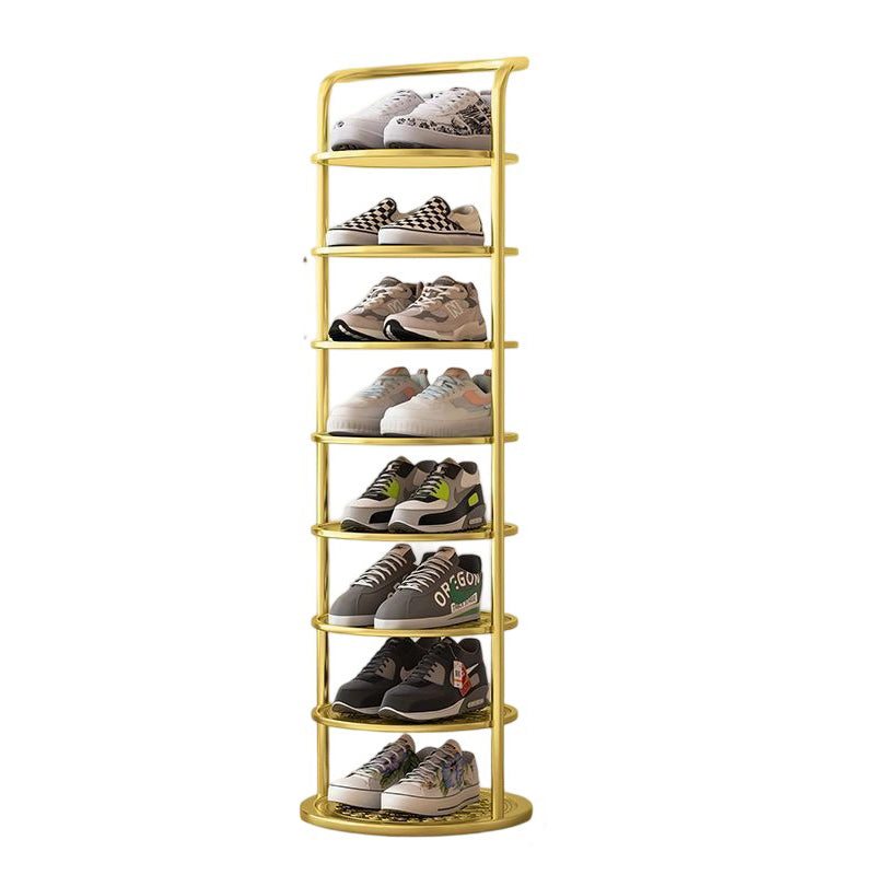 Vertical Metal Shoe Rack with Multi-Tier Storage