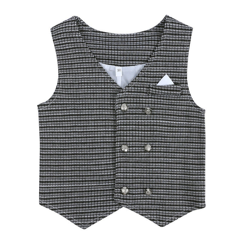 Boys' Outfit Set for Babies and Toddlers with Waistcoat and Bow Tie for Special Occasions