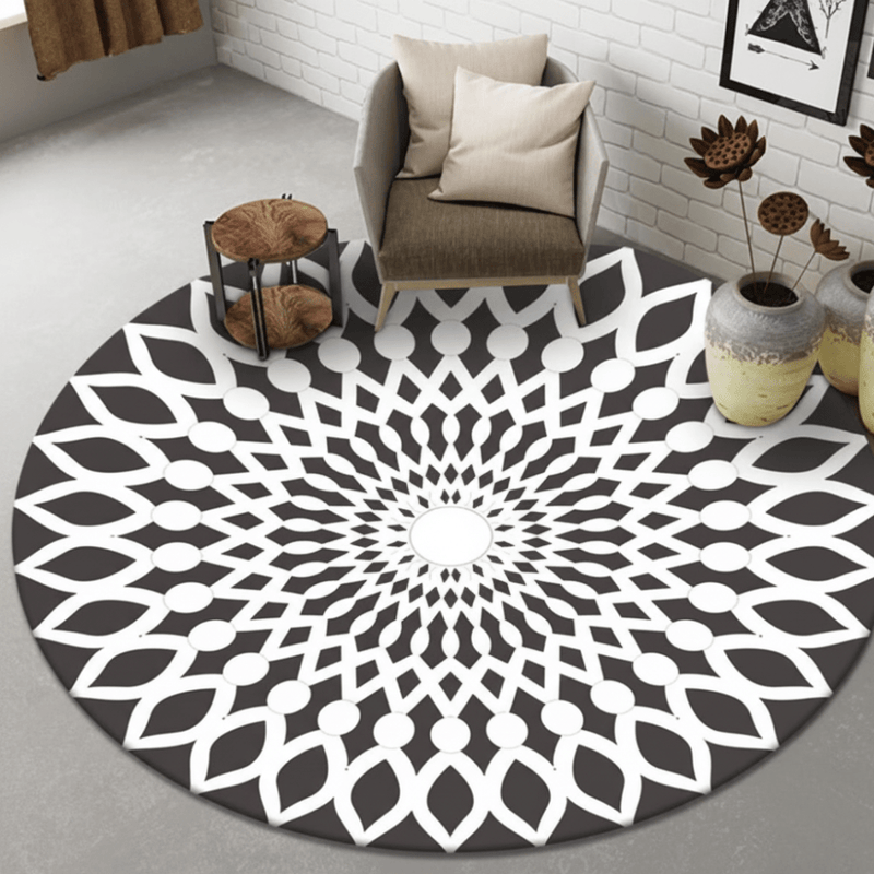 Play Mat for Babies and Children with Mandala Sun Design for Safe Play