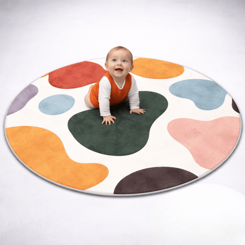 Play Mat for Babies and Children with Mandala Sun Design for Safe Play