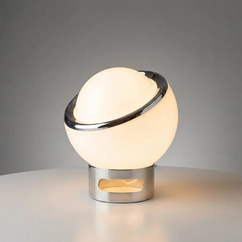 Aurelio Opal Glass Bauhaus Table Lamp
