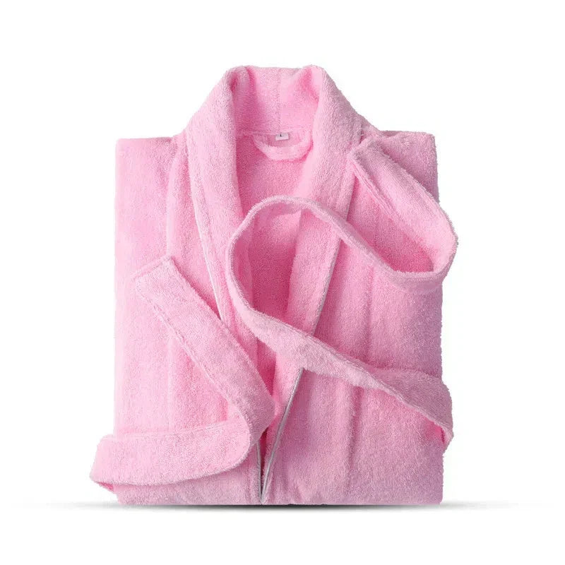 Dressing Gown for Women in Towelling with Shawl Collar and Belt