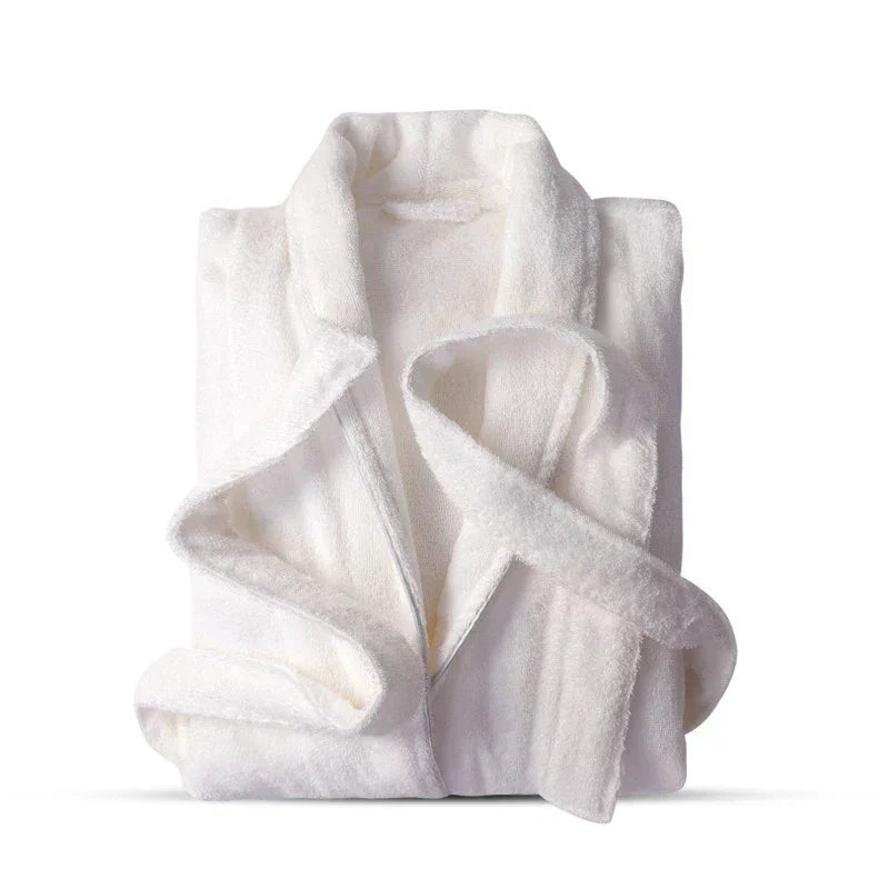 Dressing Gown for Women in Towelling with Shawl Collar and Belt