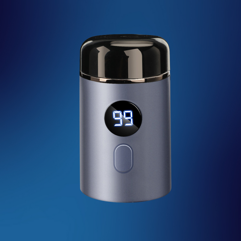 Men's Mini Electric Shaver with Digital Display and USB-C Charging