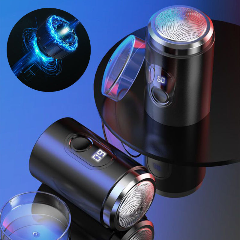 Men's Mini Electric Shaver with Digital Display and USB-C Charging