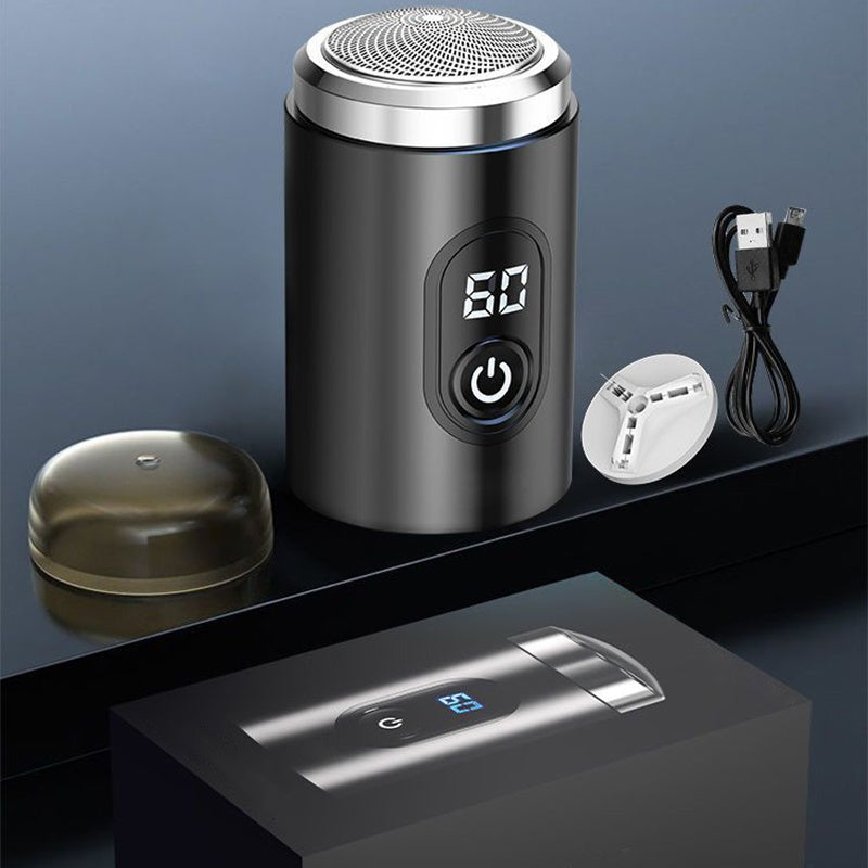 Men's Mini Electric Shaver with Digital Display and USB-C Charging
