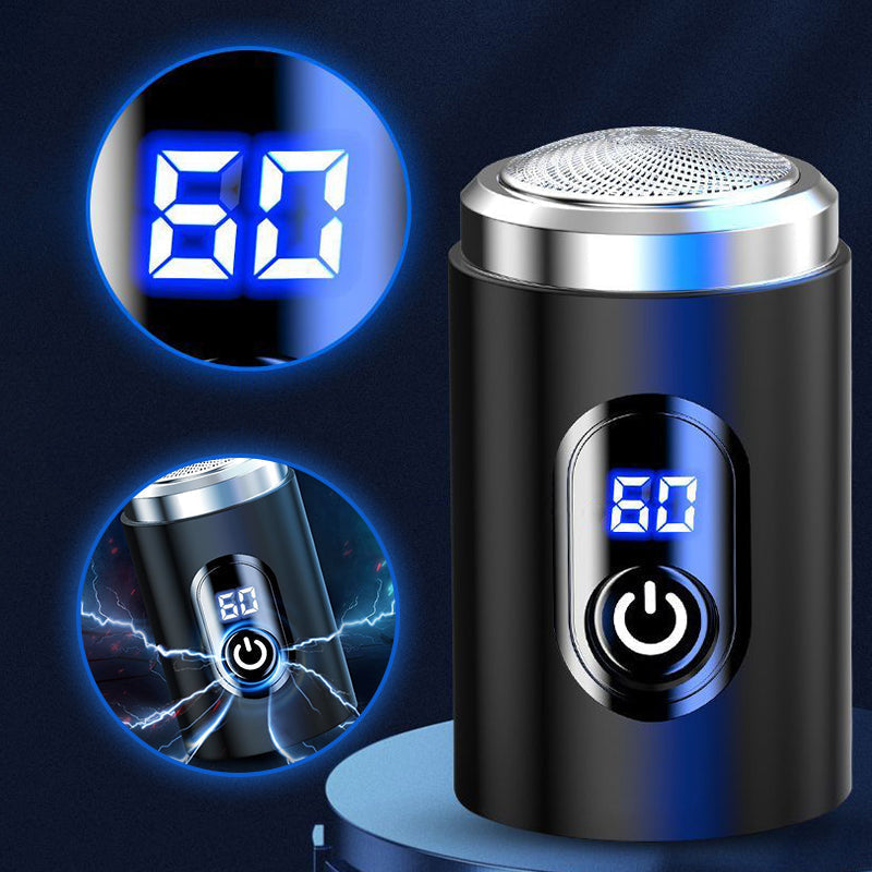 Men's Mini Electric Shaver with Digital Display and USB-C Charging
