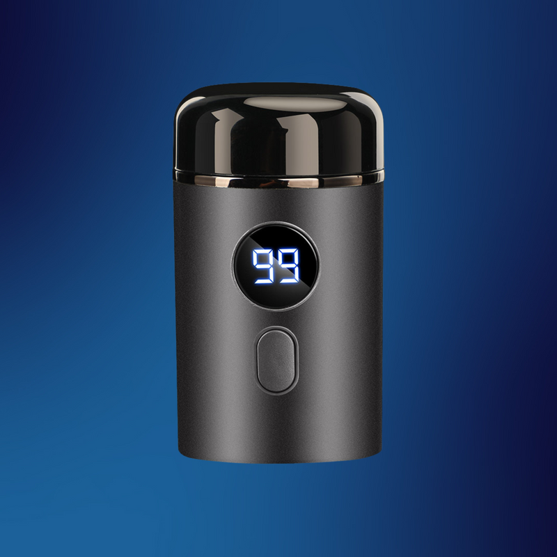 Men's Mini Electric Shaver with Digital Display and USB-C Charging