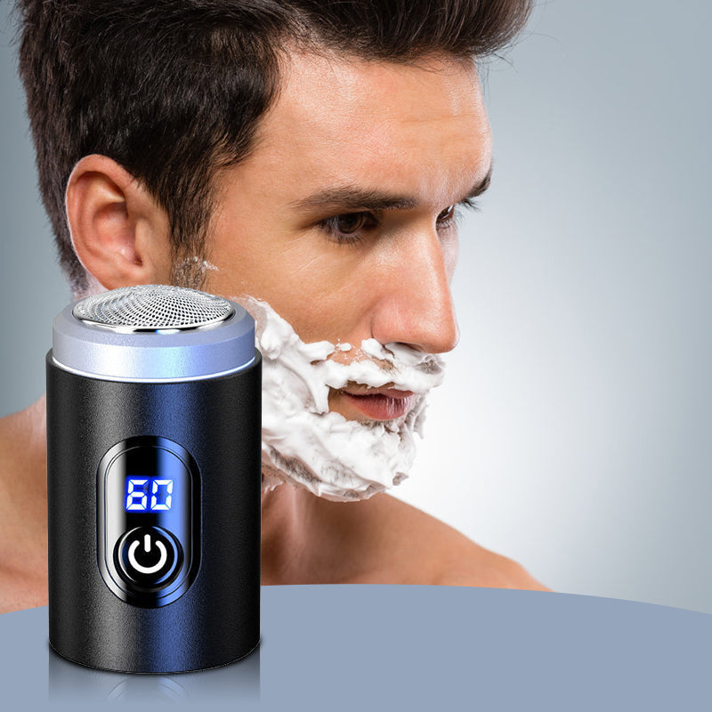 Men's Mini Electric Shaver with Digital Display and USB-C Charging