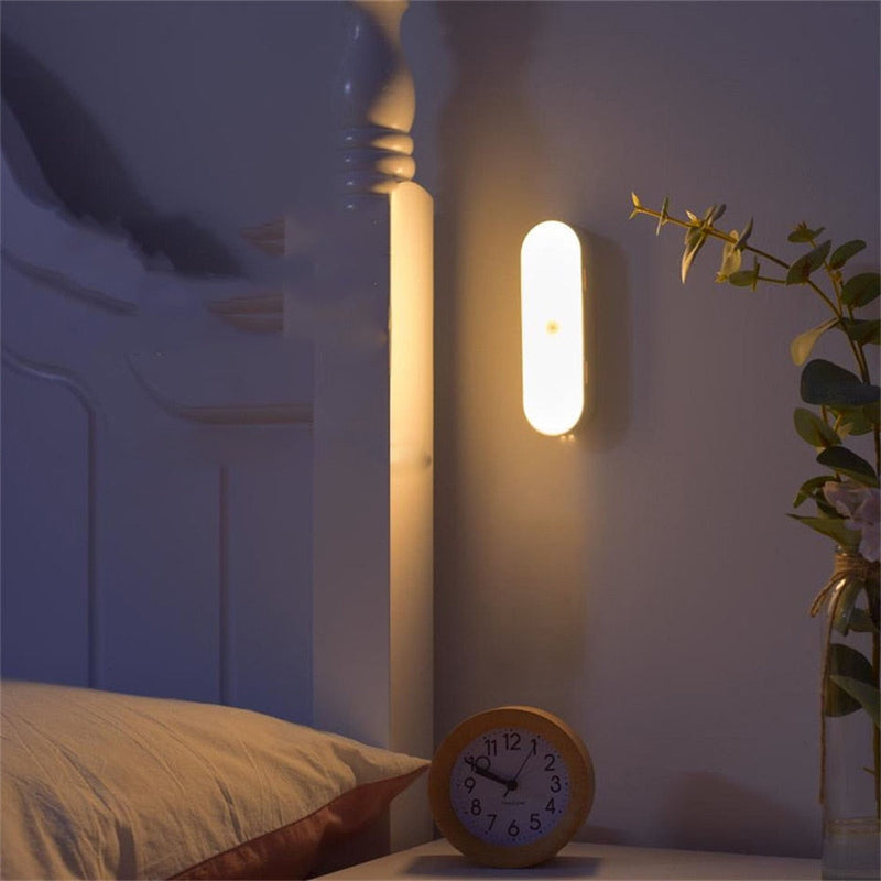 Wireless LED Wall Lamp with Motion Sensor – USB Rechargeable
