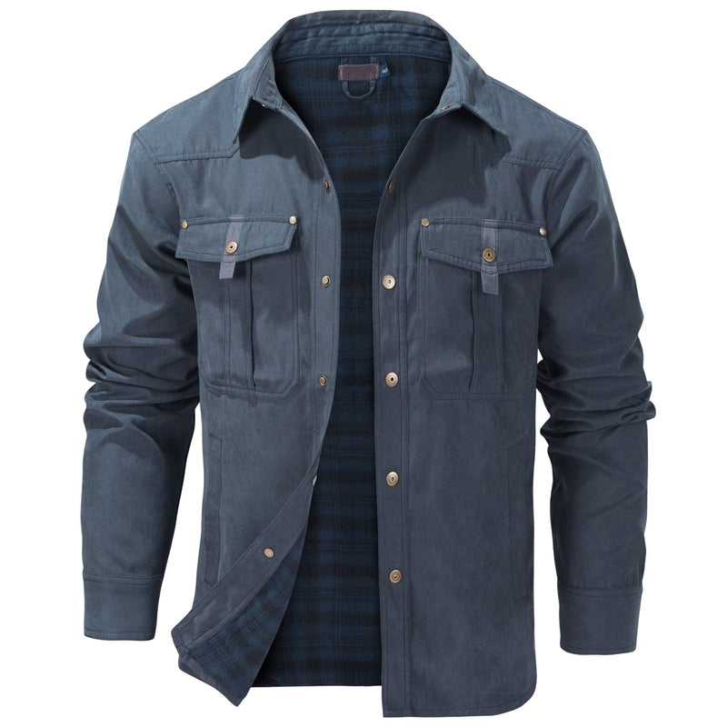 Versatile Men's Jacket with Insulated Flannel Lining – Functional and Reliable
