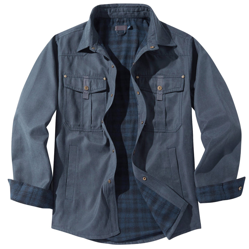 Versatile Men's Jacket with Insulated Flannel Lining – Functional and Reliable
