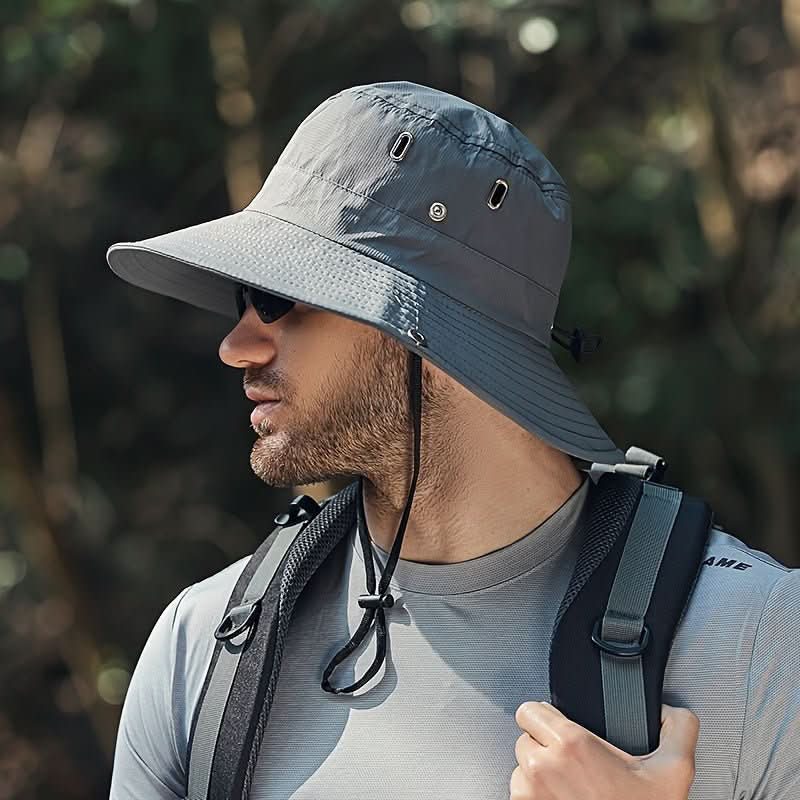 SOLGUARD - Breathable wide brim sun hat with UV protection designed for outdoor comfort, travel, and all-day sun safety
