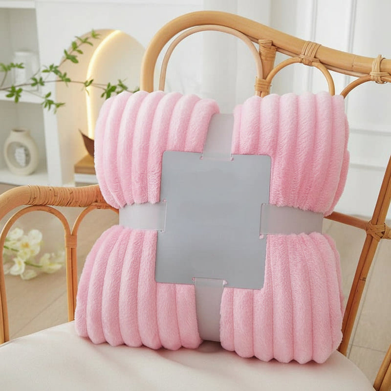 Striped Flannel Fleece Blanket for Warmth and Everyday Comfort