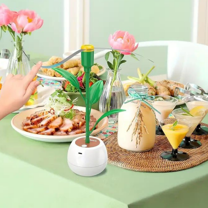 Flowerpot-Style Fly Repellent Fans for Outdoor Dining