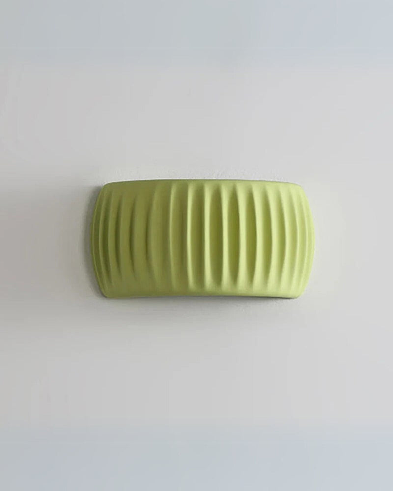 Textured Resin Wall Sconce with Wavy Design & Up-Down Ambient Lighting