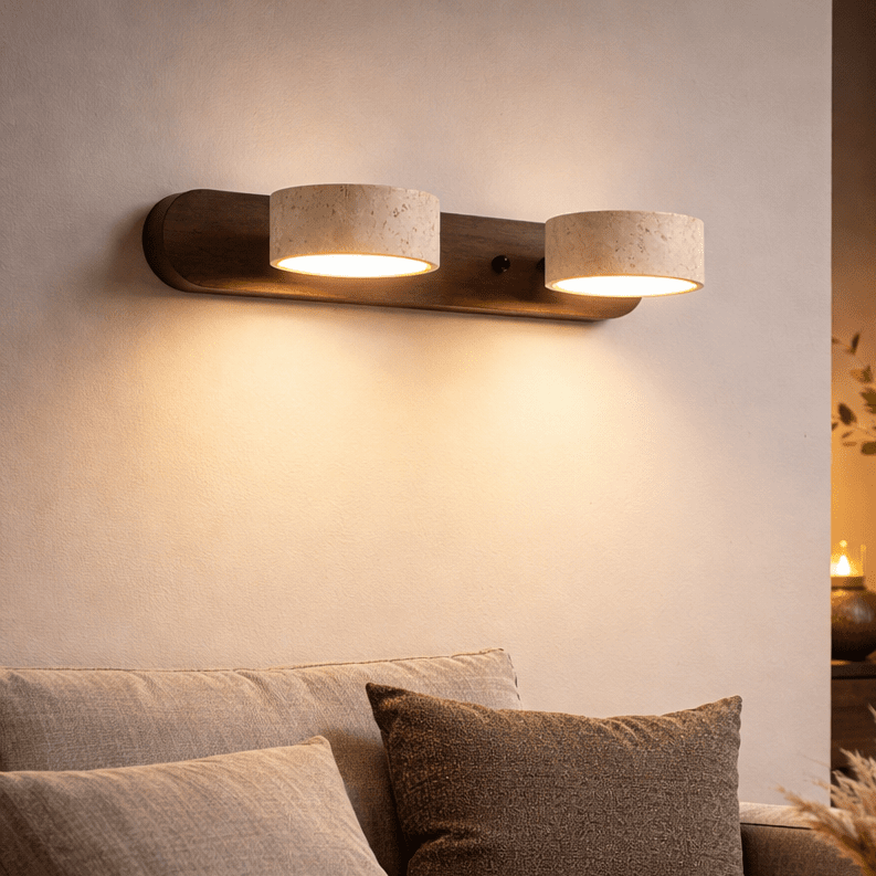 LED Travertine Wall Light with Integrated Lighting for Modern Interiors