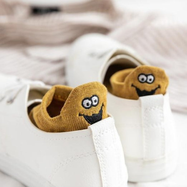 Ten-Pair Cotton Trainer Socks with Embroidered Character Details
